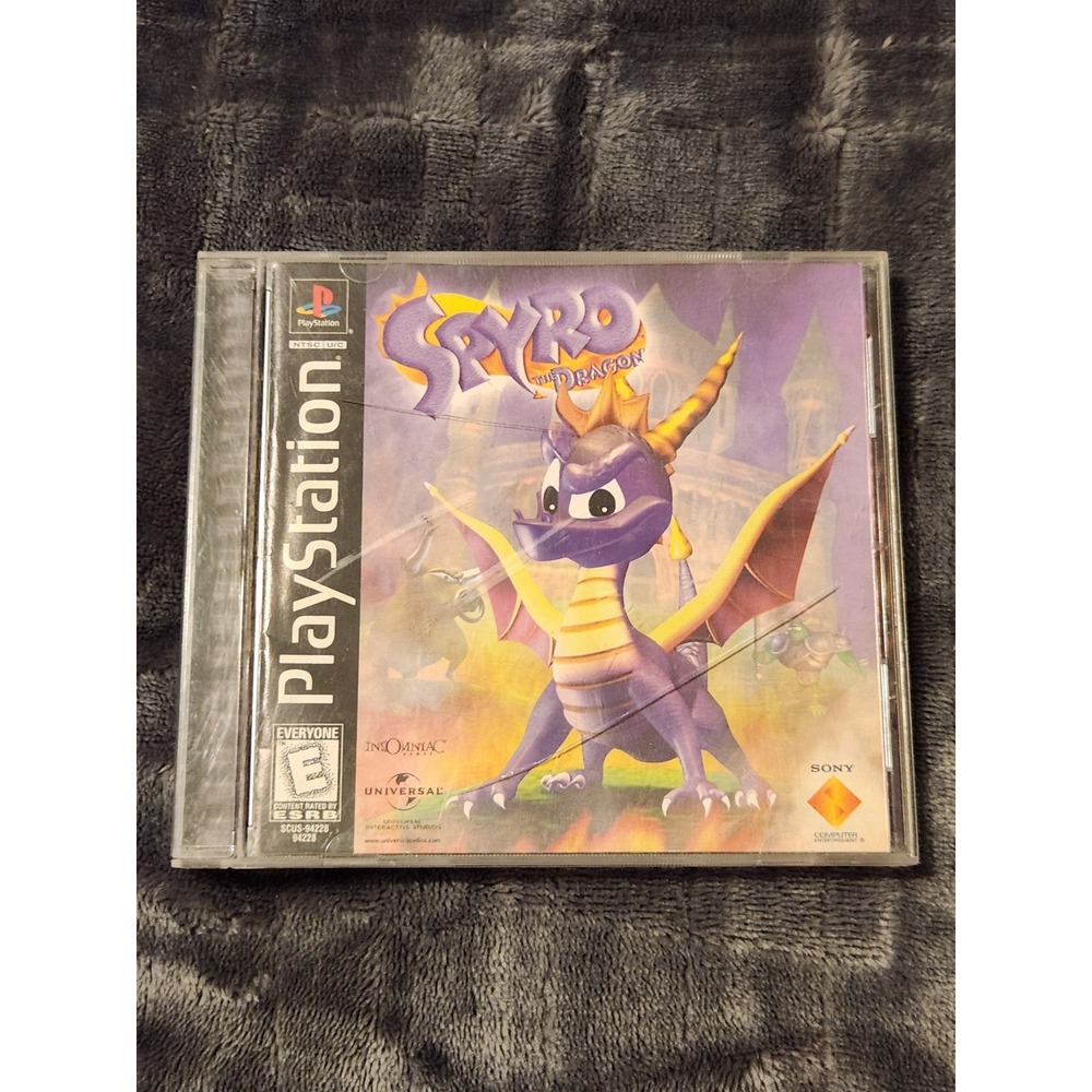 Spyro the Dragon Sony PlayStation 1 PS1 Black Label Original Case